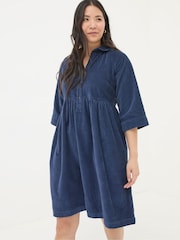 FatFace Sara Blue Bubble Cord Dress - Image 1 of 6