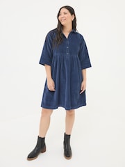 FatFace Sara Blue Bubble Cord Dress - Image 3 of 6