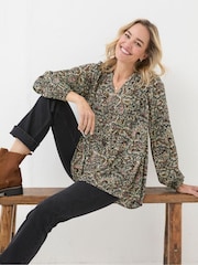 FatFace Faye Ivory Wild Paisley Tunic - Image 1 of 5