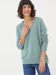 FatFace Arrabella Duck Egg Blue Jumper - Image 1 of 5