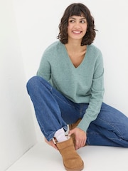 FatFace Arrabella Duck Egg Blue Jumper - Image 3 of 5