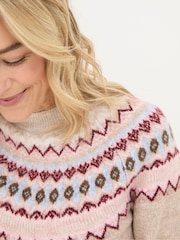 FatFace Wild Natural Fairisle Yoke Jumper - Image 5 of 6