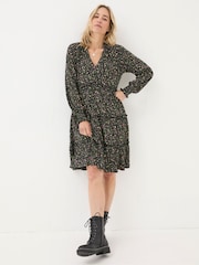 FatFace Ivana Black Ditsy Marks Dress - Image 1 of 6
