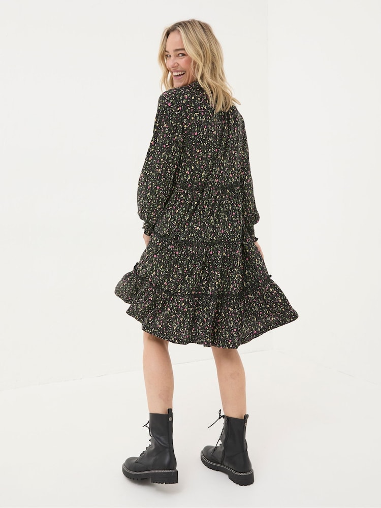 FatFace Ivana Black Ditsy Marks Dress - Image 2 of 6
