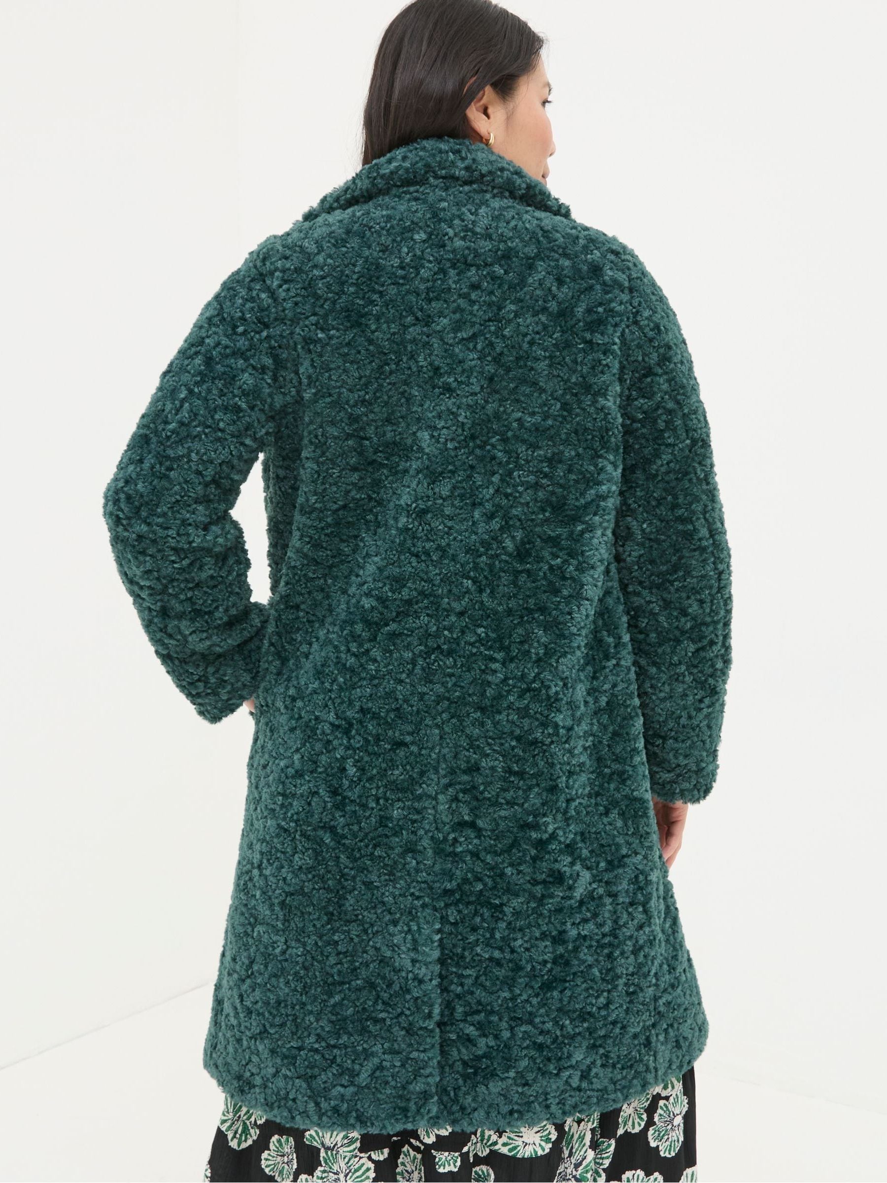 Buy FatFace Catie Green Teddy Coat from Next Ireland