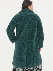 FatFace Catie Green Teddy Coat - Image 2 of 5