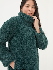 FatFace Catie Green Teddy Coat - Image 3 of 5
