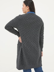 FatFace Sadie Grey Edge To Edge Cardigan - Image 2 of 5