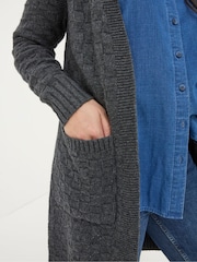 FatFace Sadie Grey Edge To Edge Cardigan - Image 5 of 5