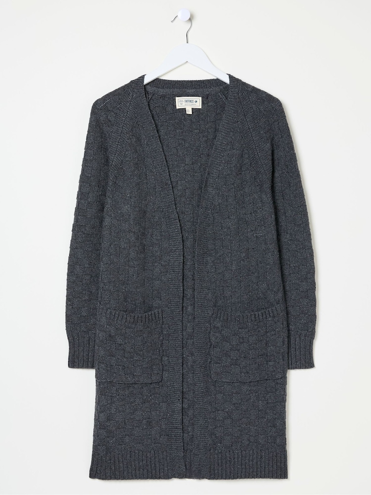 FatFace Sadie Grey Edge To Edge Cardigan - Image 6 of 6