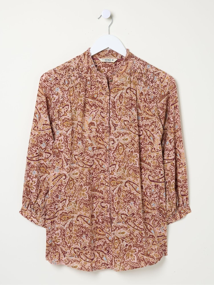 FatFace Evelyn Dusky Pink Wild Paisley Blouse - Image 6 of 6