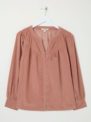 FatFace Mattie Pink Cord Blouse - Image 6 of 6