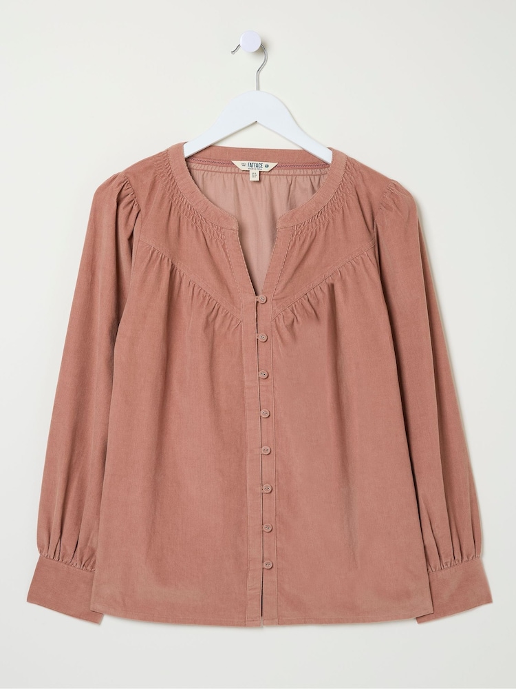 FatFace Mattie Pink Cord Blouse - Image 6 of 6