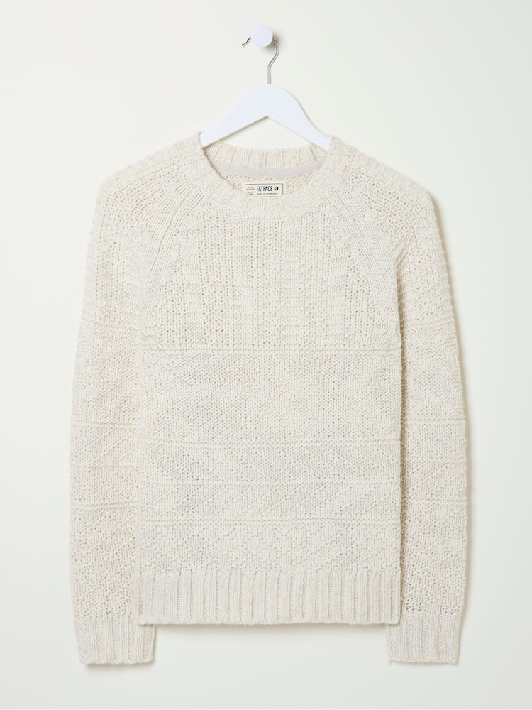 FatFace Cream Texture Cable Jumper - Image 5 of 5 FatFace Cream Texture Cable Jumper - Image 5 of 5