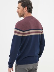 FatFace Rye Burgundy Red Cotton Cashmere Crew Neck Jumper - Image 2 of 3