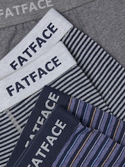 FatFace Blue Seagrove Stripe Cotton Boxers 3 Pack - Image 2 of 2