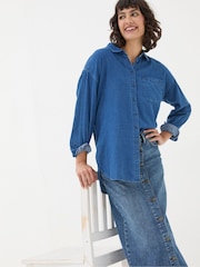 FatFace Carolin Blue Denim Shirt - Image 1 of 6