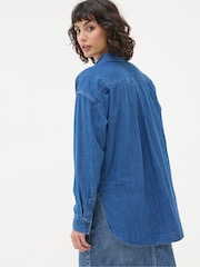 FatFace Carolin Blue Denim Shirt - Image 2 of 6