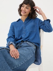FatFace Carolin Blue Denim Shirt - Image 4 of 6