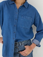 FatFace Carolin Blue Denim Shirt - Image 5 of 6