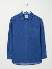 FatFace Carolin Blue Denim Shirt - Image 6 of 6