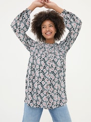 FatFace Jodie Black Wild Floral Tunic - Image 1 of 5
