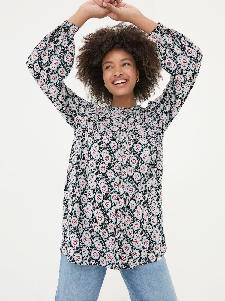 FatFace Jodie Black Wild Floral Tunic - Image 1 of 5