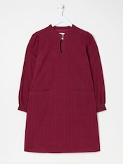 FatFace Fran Red Check Cord Dress - Image 5 of 5
