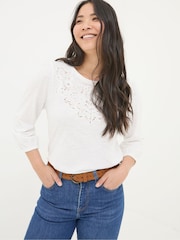 FatFace Penny White Top - Image 2 of 6