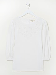 FatFace Penny White Top - Image 6 of 6