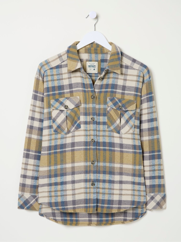 FatFace Allegra Cream Check Overshirt - Image 5 of 5 FatFace Allegra Cream Check Overshirt - Image 5 of 5