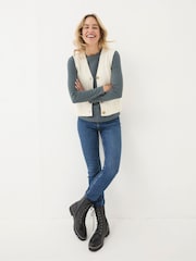 FatFace Callie Grey Long Sleeve Top - Image 1 of 5