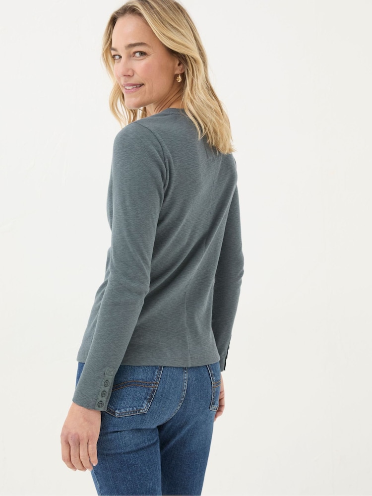 FatFace Callie Grey Long Sleeve Top - Image 2 of 5