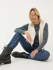 FatFace Callie Grey Long Sleeve Top - Image 3 of 5