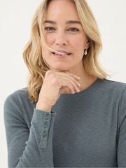 FatFace Callie Grey Long Sleeve Top - Image 4 of 5