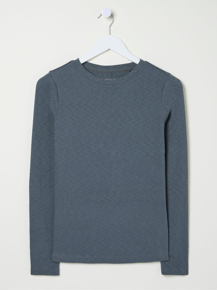 FatFace Callie Grey Long Sleeve Top - Image 5 of 5