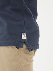 FatFace Blue Pique Polo Shirt - Image 5 of 6