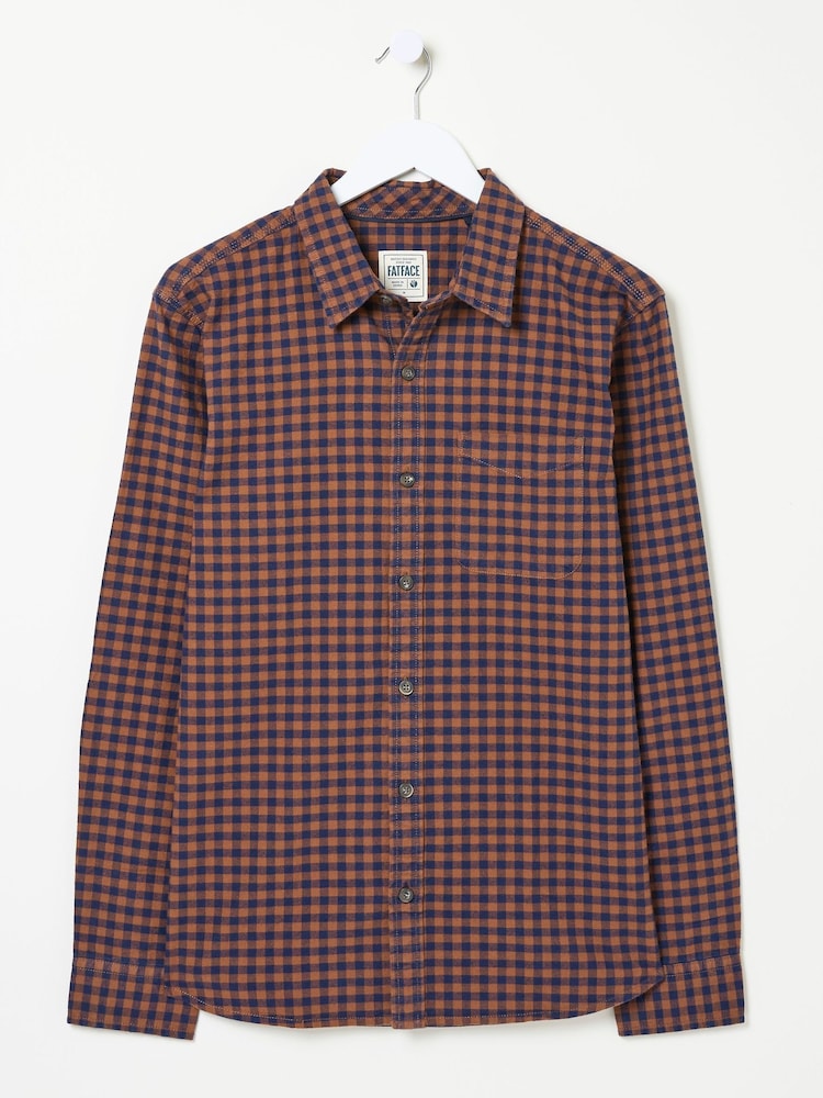FatFace Brown Everly Gingham Shirt - Image 4 of 4 FatFace Brown Everly Gingham Shirt - Image 4 of 4