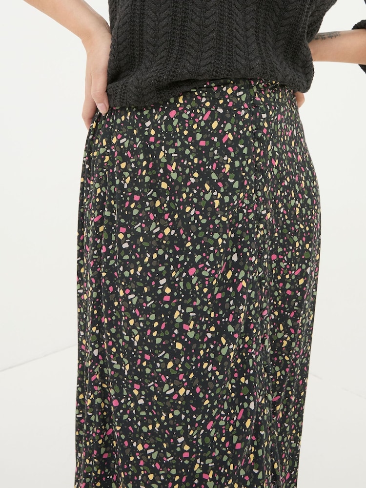 FatFace Arabella Black Ditsy Midi Skirt - Image 3 of 3