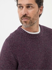 FatFace Hove Burgundy Red Crew Neck Jumper - Image 4 of 6