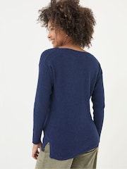 FatFace Sophie Blue Boat Neck Jumper - Image 2 of 5