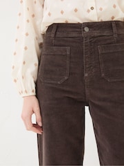 FatFace Keswick Brown Wide Leg Crop Jeans - Image 5 of 6