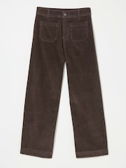 FatFace Keswick Brown Wide Leg Crop Jeans - Image 6 of 6