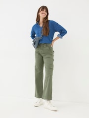 FatFace Leigh Green Carpenter Trousers - Image 3 of 6