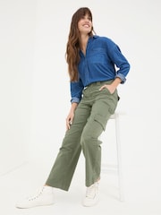 FatFace Leigh Green Carpenter Trousers - Image 4 of 6