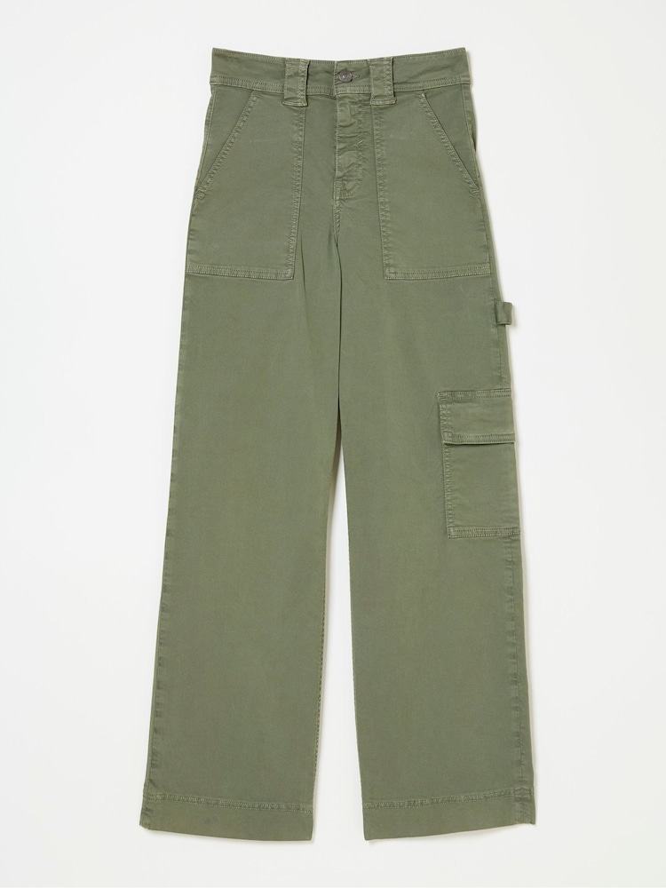 FatFace Leigh Green Carpenter Trousers - Image 6 of 6