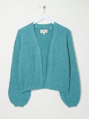 FatFace Anais Light Teal Cardigan - Image 5 of 5