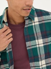 FatFace Green Long Sleeve Blake Check Shirt - Image 3 of 5