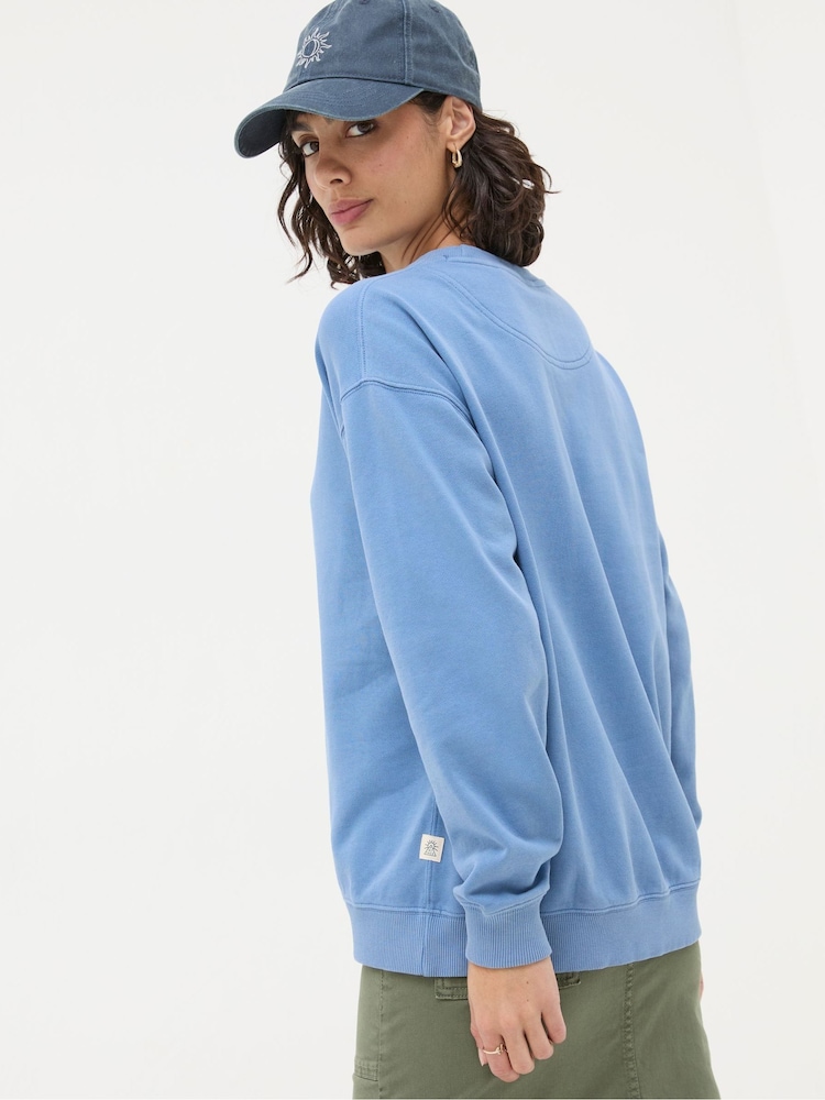 Blau/Kobalt - FatFace Crew Sweatshirt - Bild 2 von 9