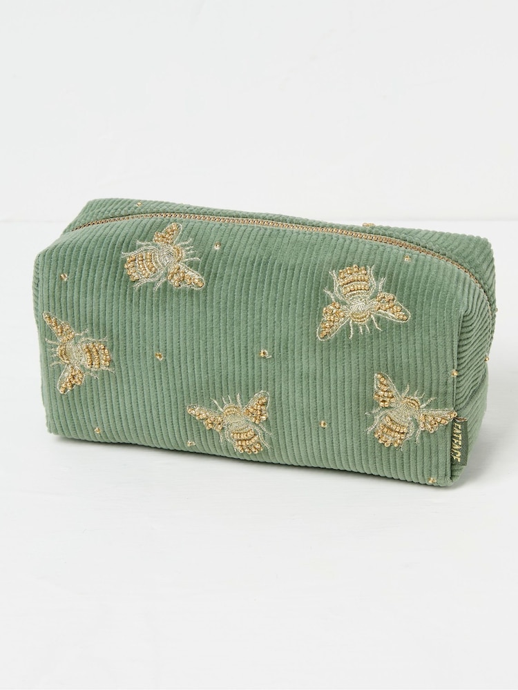 FatFace Green Bee Cosmetic Bag - Image 1 of 2
